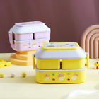 Portable Cartoon Double-decker Lunch Box Plastic Divided Lunch Box
