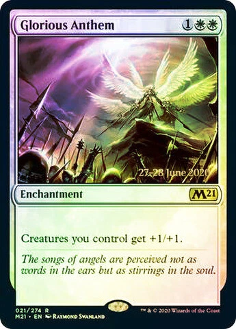 MTG - Glorious Anthem - Foil - Prerelease Promo, Core Set 2021 - Image 1 of 1