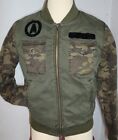 Affliction Men's Jacket Live Fast Green With Camouflaged Sz. M.