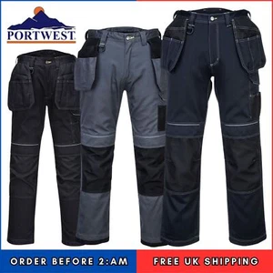 PORTWEST PW3 Holster Work Trousers tools Pockets Holster Pockets Work Wear T602 - Picture 1 of 16