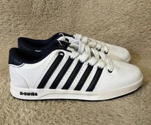 K-SWISS Classic Toddler Shoes Sneakers White Blue 53643-146 Unisex Kids Size 3M - Picture 1 of 9