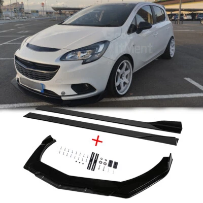 Para 2003-2005 Mitsubishi EVO 8 Front Bumper Lip Spoiler Splitter + Saias Laterais - Imagem 1 de 4