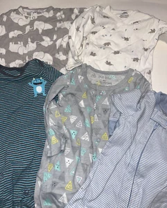 Lot Of 5 Boys 6 Months Sleepers Pajamas Carter's brands Okie Dokie - Picture 1 of 12