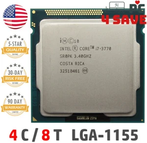 Intel 3rd Gen Core i7-3770 SR0PK 3.40GHz (Turbo 3.90GHz) 4-Core 8M LGA-1155 CPU - Picture 1 of 1