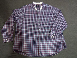 CHARLES TYRWHITT WEEKEND DRESS SHIRT RED BLUE PLAID MENS 3XL CHECK CLASSIC FIT - Picture 1 of 7