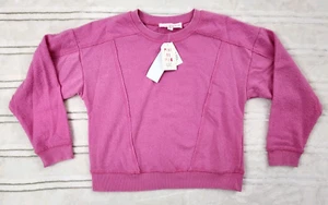 NWT NEW Pink Republic Girl's Size Large L (14) Solid Super Pink L/S Sweatshirt - Picture 1 of 7