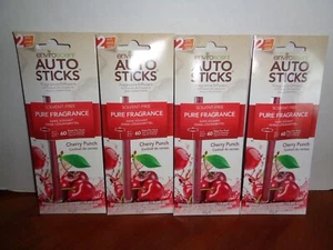 4-2 Packs EnviroScent Auto Car Sticks Fragrance Diffusers Cherry Punch 8 Total - Picture 1 of 2