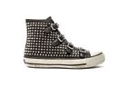 ASH Vicious Studded High Top Leather Sneakers Black Antique Silver Size 36 6