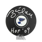 Brett Hull HOF 09 Autographed St Louis Blues Hockey Puck - BAS COA