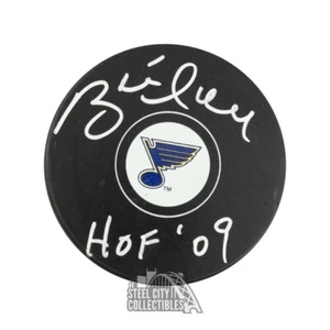 Brett Hull HOF 09 Autographed St Louis Blues Hockey Puck - BAS COA - Picture 1 of 1