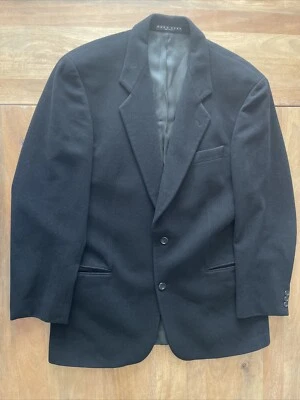 Hugo Boss Cashmere/Wool Blend Black Tweed Sport Coat Jacket Mens 42R Blazer USA - Image 1 of 4