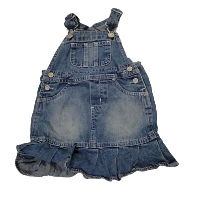 Mono Cherokee Jean Vestido Infantil Niñas Talla 24M Denim Mameluco Volantes Dobladillo Foto 1 de 3