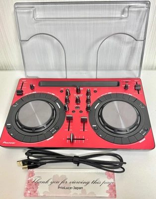 Pioneer DDJ WEGO3 R DJ Controller Red ＆ Clear Cover USB Cable Tested working JP - Image 1 of 4