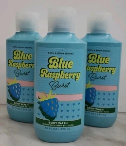 4-teiliges Set Bath & Body Works Blue Raspberry Burst Duschgel 10 Oz 4x Set Neu - Bild 1 von 3