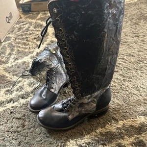 L'Artiste by Spring Step Iconic Brown Knee Boots. Zip Up Multi EU 40 - Picture 1 of 21