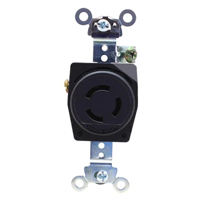 Arrow Hart Non-NEMA Twist Turn Locking Receptacle Outlet 15A 125V/10A 250V 7582 - Image 1 of 4