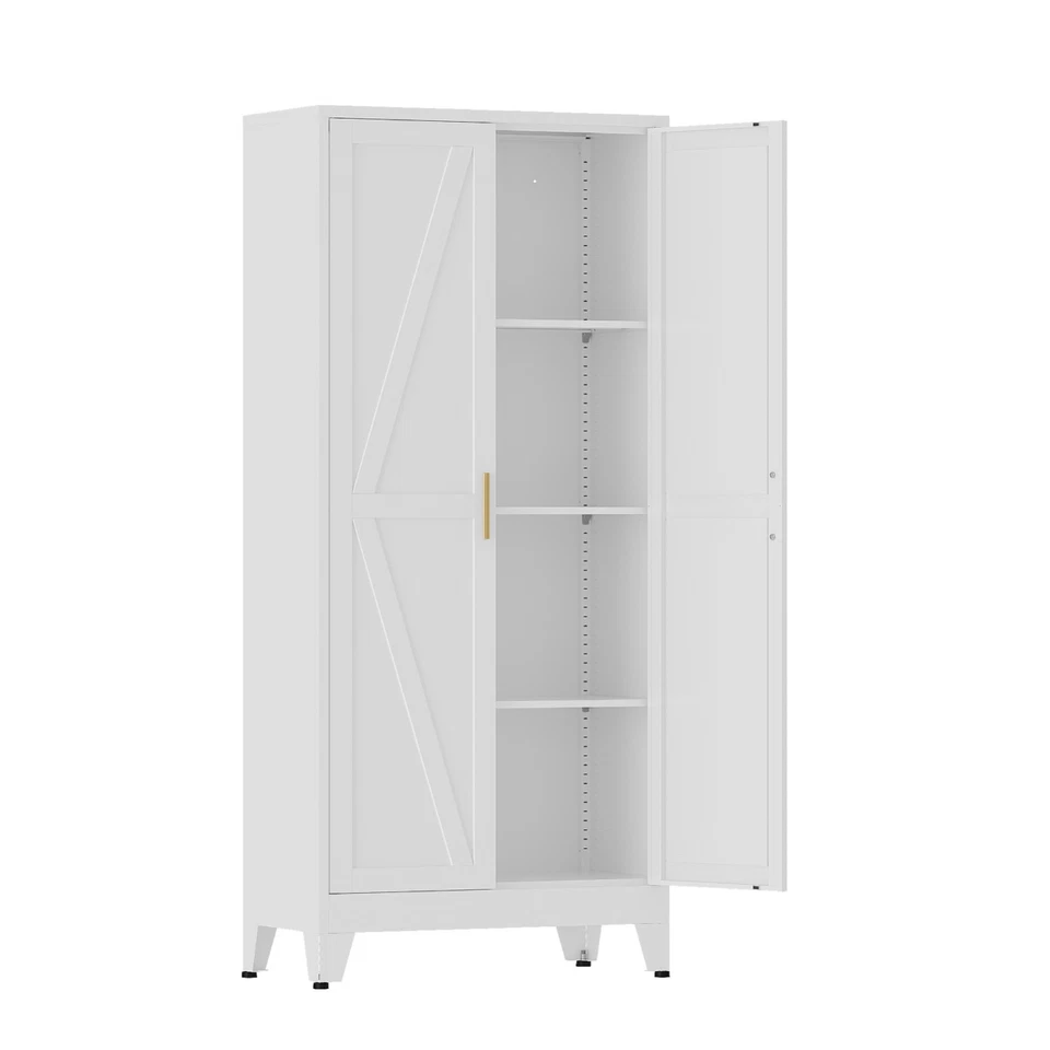 61" H Metal Pantry Cabinet with Doors,Farmhouse Food Storage Cabinet For Kitchen - Image 1 of 1