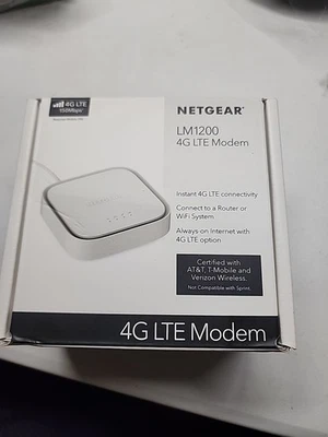 Netgear LM1200 4G LTE Broadband Modem - White - Image 1 of 4
