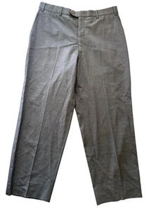 Armani Collezioni Men’s Dress Pants Size 36 Gray Flat Front Romania Inseam 30 - Picture 1 of 11