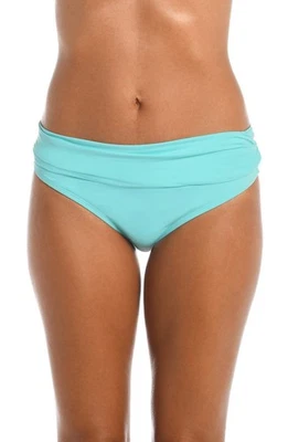 La Blanca Women Island Goddess Banded Hipster Bikini Bottom Ice Blue NWT Size 10 - Image 1 of 4
