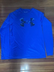 Girl's Youth Under Armour Heatgear Loose Fit Polyester Long Sleeve  T-Shirt - Picture 1 of 4