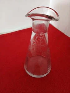 Antike Öl & Essig Klarglas Kruzifix geätzt Design. Gestempelt mit 06.10.1914  - Bild 1 von 8