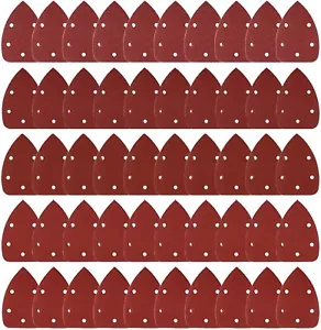 50PCS Mouse Detail Sander Sandpaper 120 240 Grit Hook Loop Sanding Pads Sheets - Picture 1 of 12
