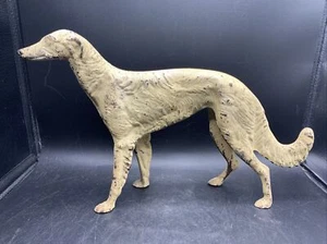 ANTIQUE WHIPET BORZOI GREYHOUND WOLF HOUND CAST IRON DOORSTOP STATUE 16 - Picture 1 of 12