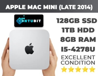 Apple Mac Mini 2014 | i5 4278U | 128GB SSD + 1TB HDD | 8GB RAM | TOP ZUSTAND - Bild 1 von 4