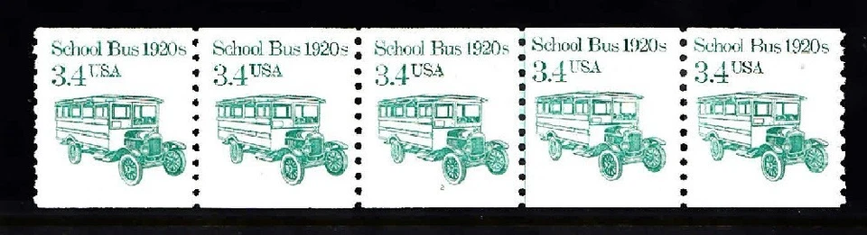 USA PNC SC# 2123 SCHOOL BUS 3.4c -W. A.- PNC5 MNH - PL# 2 - Image 1 of 1