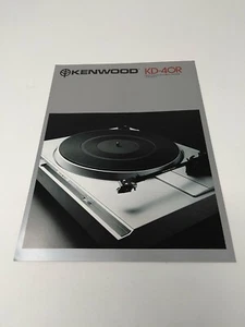 Vintage Kenwood KD-40R Turntable Brochure Pamphlet Booklet - Picture 1 of 4