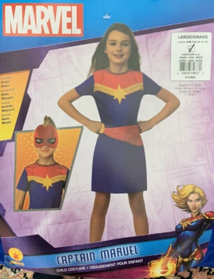 Capitana Marvel Niñas - Disfraz Multicolor Talla Mediana Halloween Disfraz Vestir Foto 1 de 4