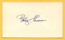 Bobby Thomson Signed Autographed Index Card