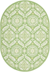 Safavieh Chelsea GREEN / BEIGE 7'-6" X 9'-6" Oval Area Rug - HK356B-8OV - Picture 1 of 3