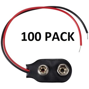 PAQUETE DE 100 - CONECTOR A PRESIÓN DE BATERÍA AISLADA 9V - TIPO EN LÍNEA # 32-8006-100PK - Imagen 1 de 2