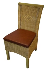 Cojín de asiento marrón acolchado de cuero silla de cuero auténtico cojín de cuero sillón cojín de asiento - Imagen 1 de 4