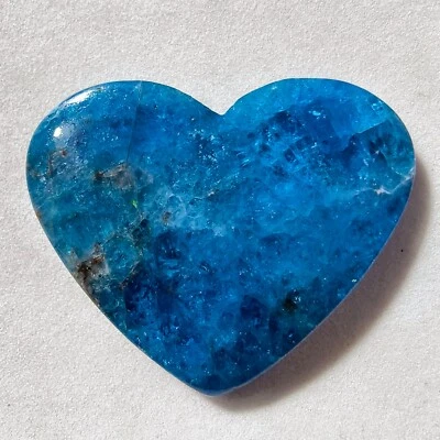 Piedra preciosa cabujón corazón apatita azul natural 65 quilates para joyería 30 X 36,9 mm 17 Foto 1 de 3