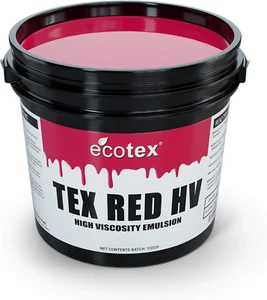 ® Tex Red HV Emulsion (Pint - 16Oz.) - High Viscosity Pre-Sensitized Screen Prin - Picture 1 of 8