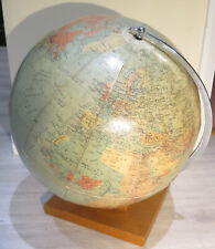 World Globe, 1950, with wooden base, George Philip & Son Ltd