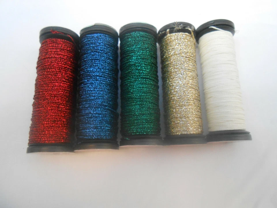 Kreinik V Fine Braid #4 Assorted Colour Grab bag 5 spools - Colours may vary  - Image 1 of 1