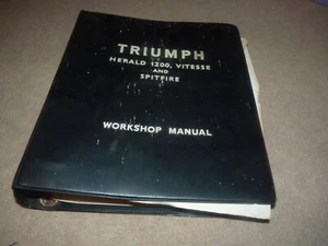Manual de taller genuino Triumph Hearald 1200, Vitesse y Spitfire anillado - Imagen 1 de 4