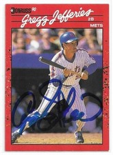 GREGG JEFFERIES Autographed Signed 1990 Donruss card #270 New York Mets COA