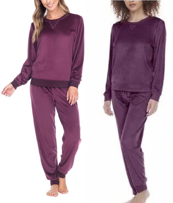 Honeydew 女士丝绒 2 件套超柔软抓绒休闲套装 S M — 第 1/1 张图片
