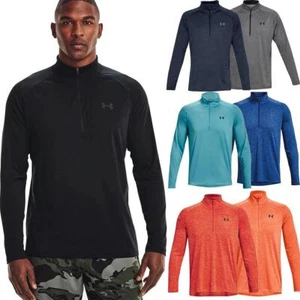 UNDER ARMOUR MENS GOLF UA TECH 1/2 ZIP SWEATER MENS TRAINING BREATHABLE GYM TOP - Picture 1 of 15