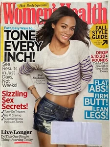 ZOE SALDANA September 2011 WOMEN'S HEALTH Magazine - Picture 1 of 1