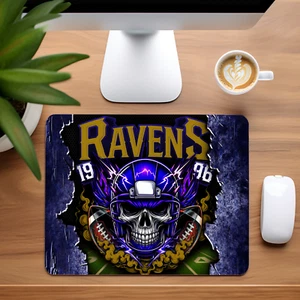 Baltimore Ravens Skull Custom Non-Slip Neoprene Mouse Pad Home Office - Picture 1 of 1