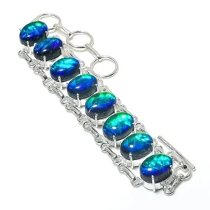 Triplet Opal Gemstone Handmade 925 Sterling Silver Jewelry Bracelet Size 7-8" - Picture 1 of 1