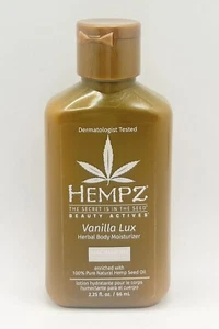 Hempz Vanilla Lux Herbal Body Moisturizer W/ Niacinamide Travel Size 2.25oz NEW - Picture 1 of 2