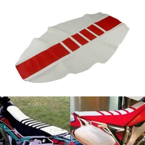 Cubierta universal de cojín de asiento de goma con pinza todoterreno blanca y roja para Honda CBR CR - Imagen 1 de 9