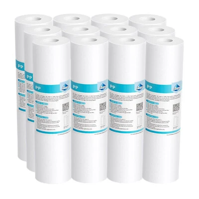 12 Pack 5 Micron 10"x2.5" Sediment Water Filter Whole House for Reverse Osmosis - Image 1 of 4